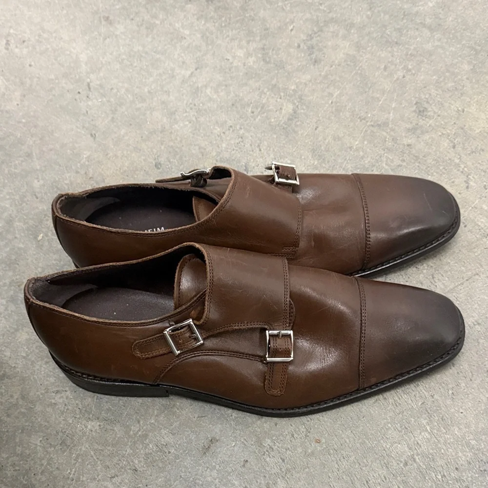 Florsheim Men's Dark Brown Monk Strap Oxfords